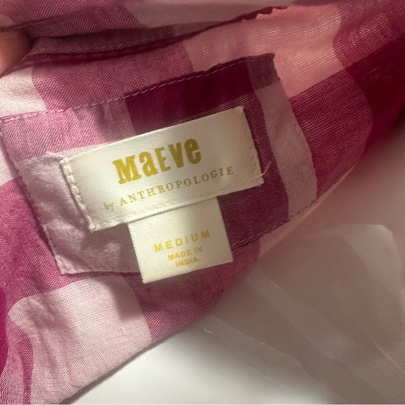 Anthropologie The Bennet Buttondown Shirt by Maeve: Buffalo Check Edition - Picture 7 of 8